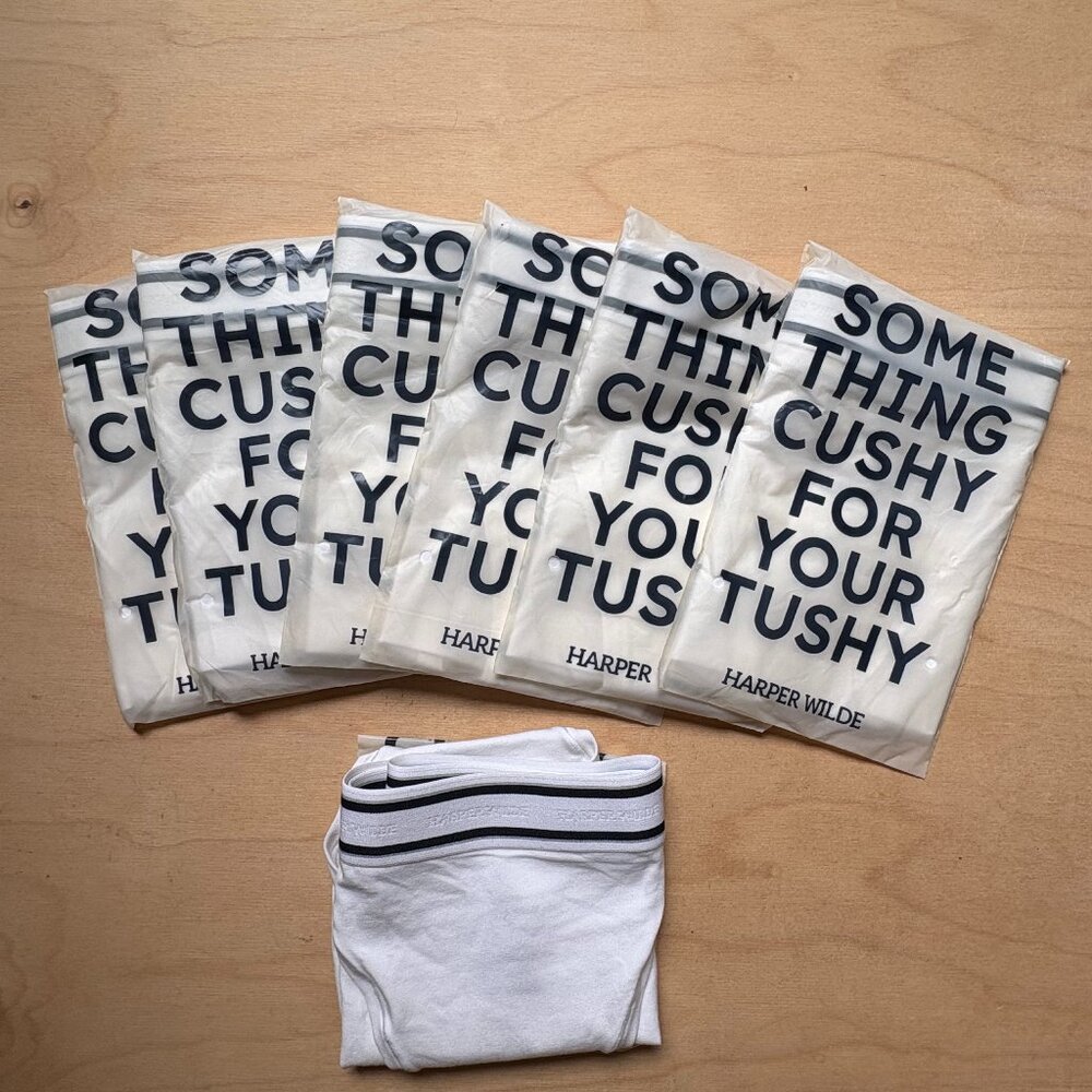 Harper Wilde Cloud Cotton Retro French Cut Bikini Underwear NWT Lot of 7